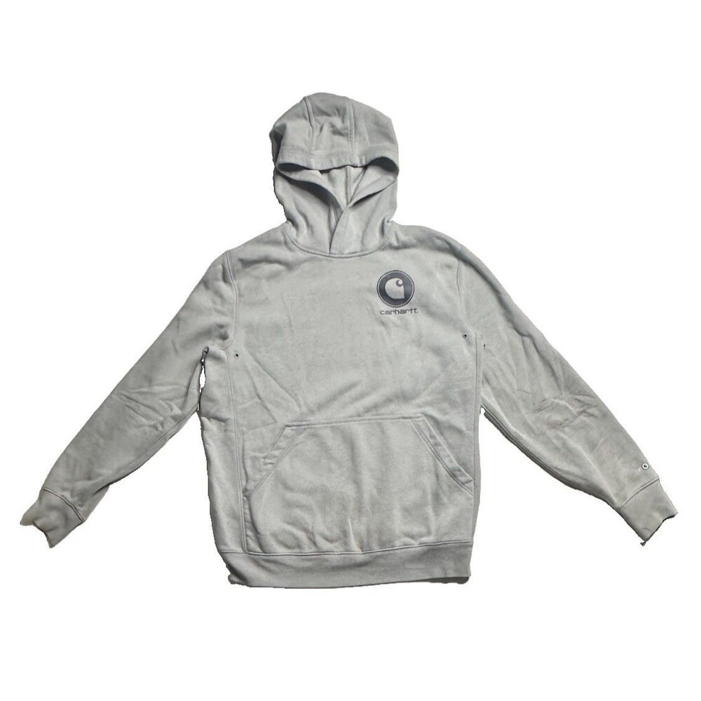 Carhartt Force Men’s Gray Pullover Hoodie Logo Workwear Medium